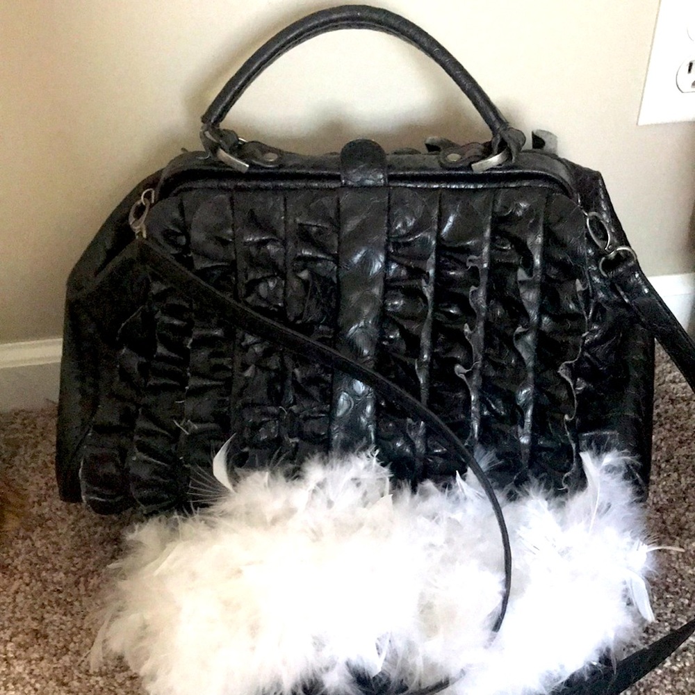 Jessica Simpson Duffle Style Purse- Black